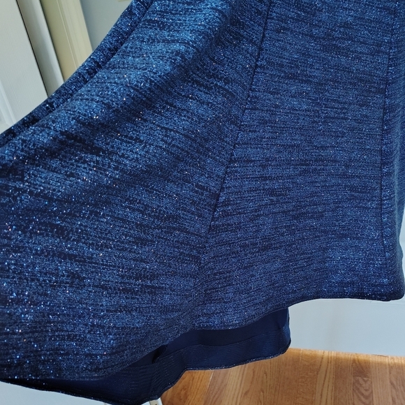 Jovani Navy Sparkle Strapless Formal Fluted Gown 4 - Picture 2 of 12